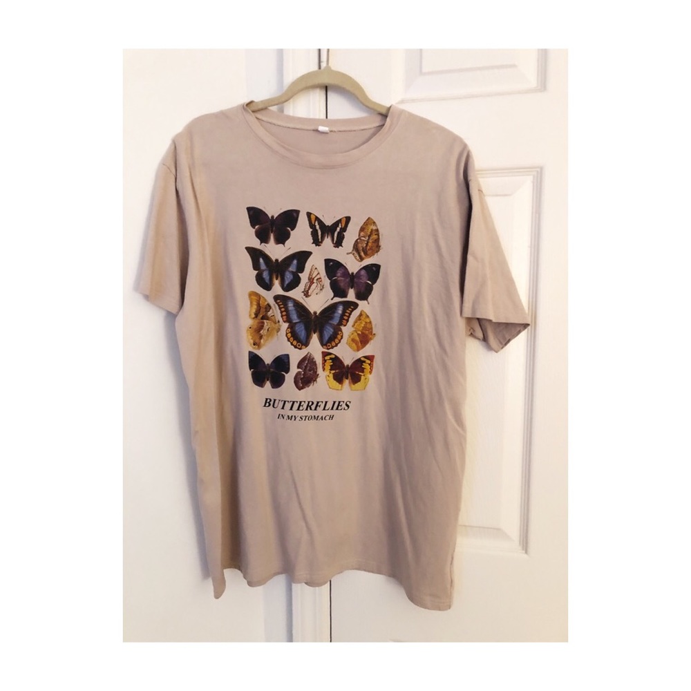 Tan Butterfly Tee